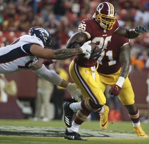 Adrian Peterson, Redskins running back, August 24, 2018